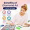 Inspirational Diamond Art for Adults – DIY Motivational Quote Floral 5D Diamond Painting, Round Drill Gem Art, 12x16 Inch Wall Décor